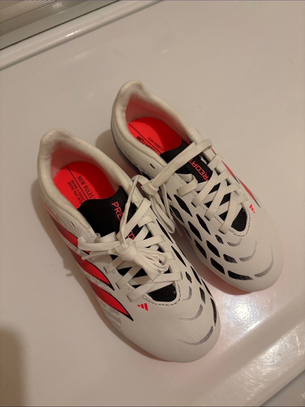 adidas Kids White and Red Sneakers